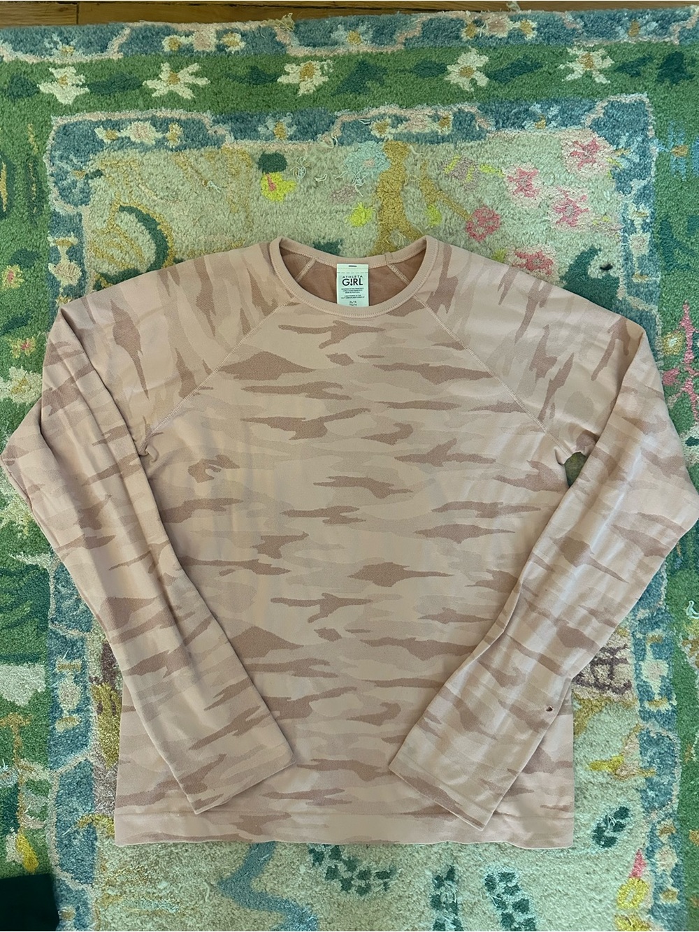 Women's Pink Camo Long-Sleeve Top